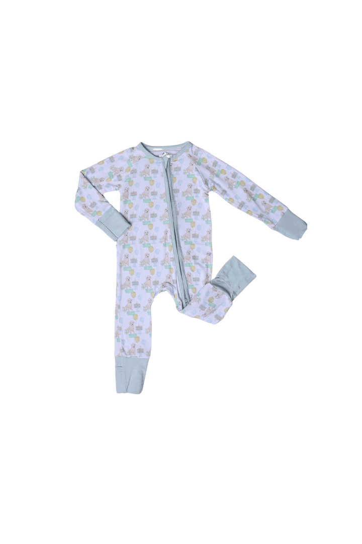 The Smocked Flamingo Children's Clothing Birthday Pawty Boys Zippy