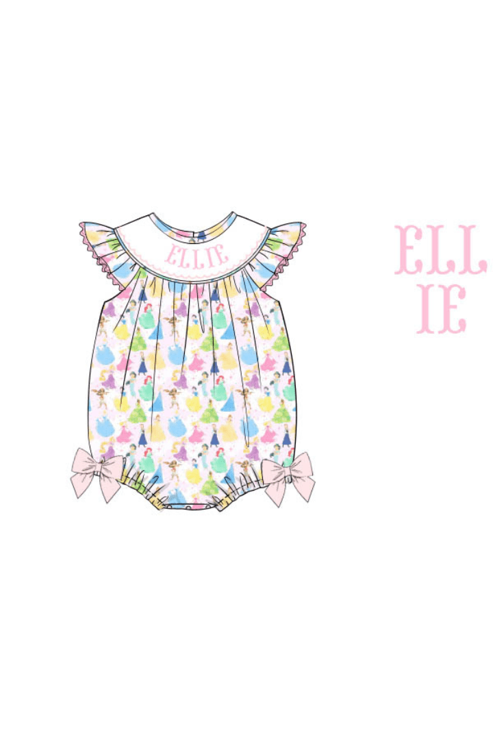 The Smocked Flamingo Pre-Order Custom Smocked Princess Bishop Bubble