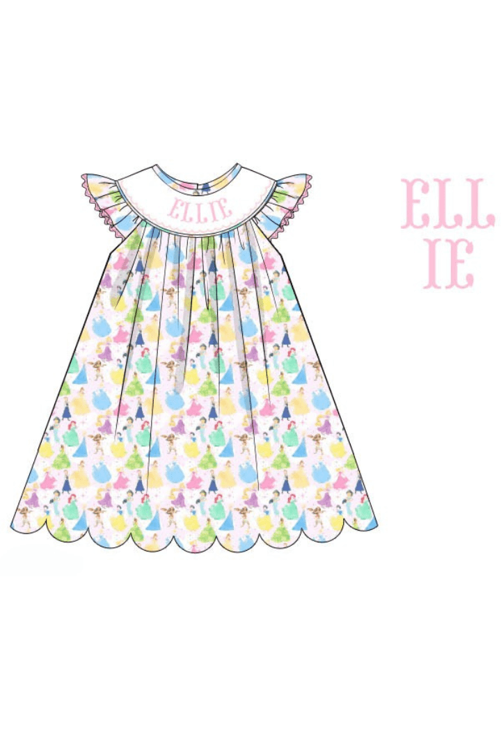 princess smocked bishop dress Cross Smocked Pink Pique Bishop Dress by Southern Sunshine - Girls Dresses