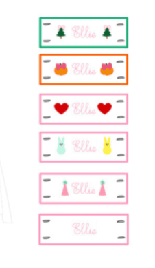 The Smocked Flamingo REPLACEMENT Tabs for Interchangeable Treat Basket Girl
