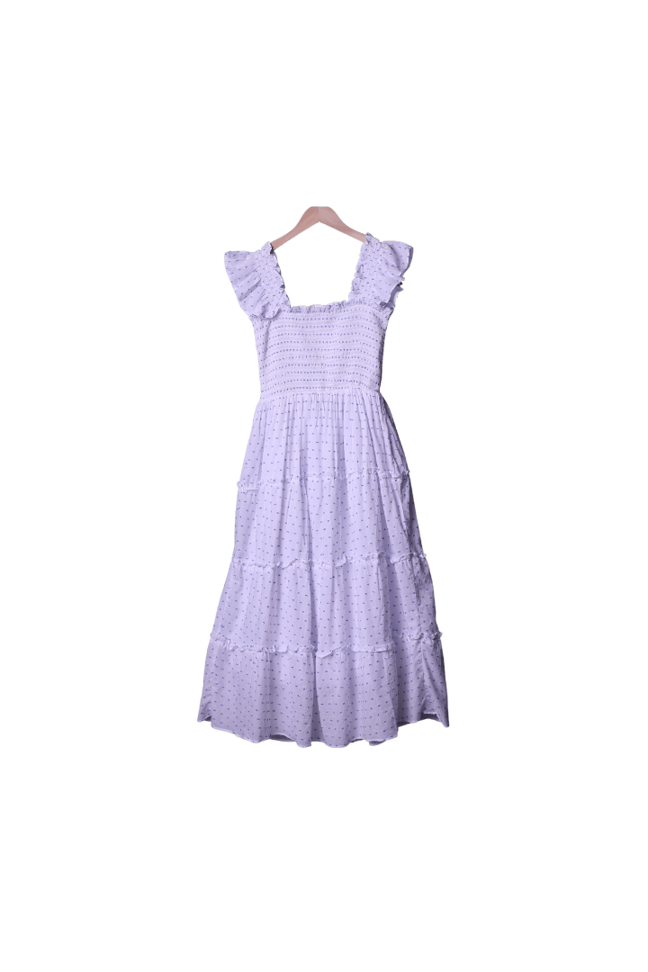 White and Blue Swiss Dot Matching Mom Dress The Smocked Flamingo White and Blue Swiss Dot Matching Mom Dress The Smocked Flamingo