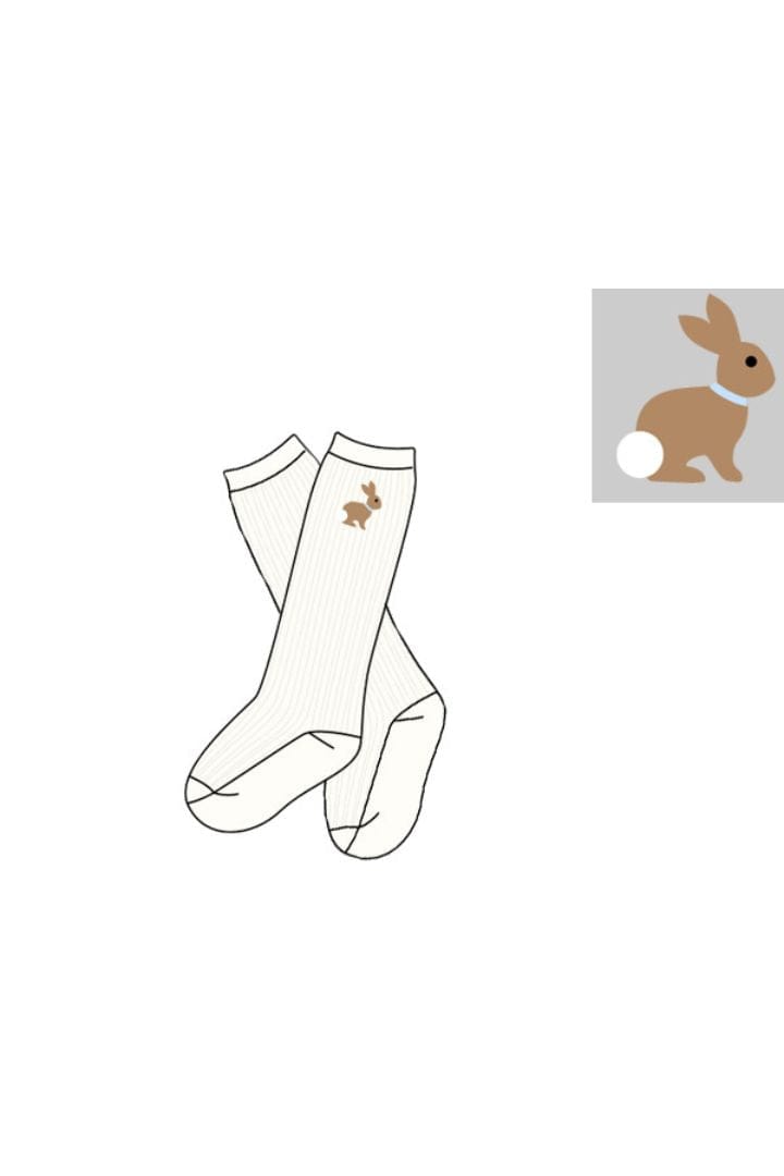The Smocked Flamingo Pre-Order Embroidered Bunny Socks