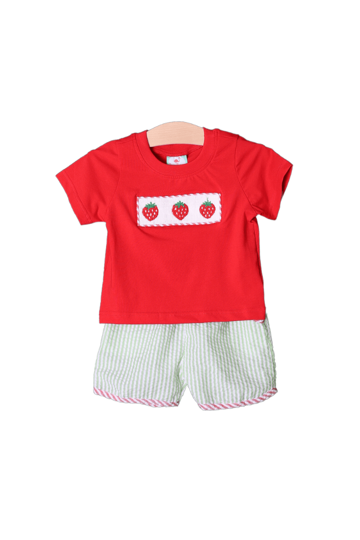 Smocked best sale shorts set