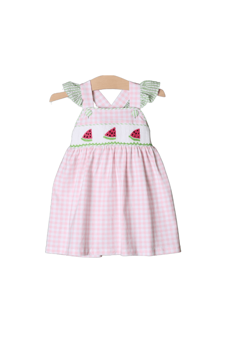 Watermelon smocked shop dress