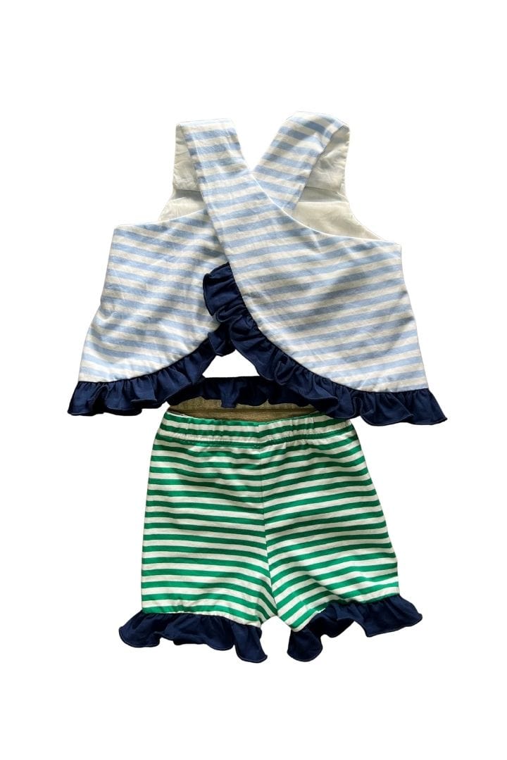 The Smocked Flamingo You've Got a Friend in Me Hand Smocked Ruffle Set