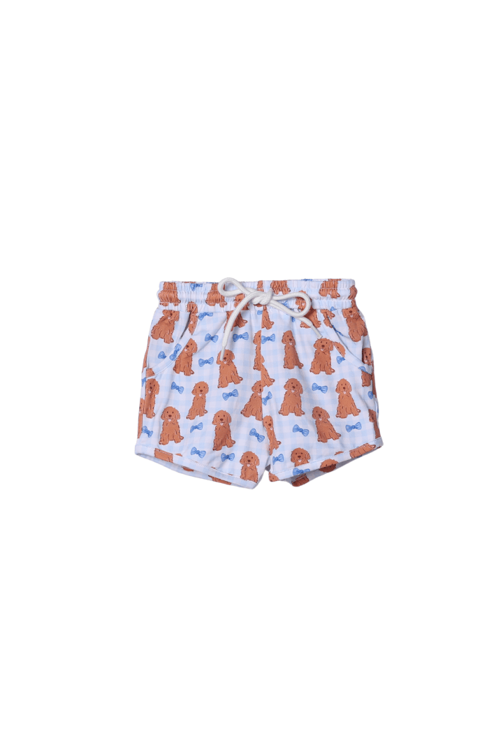 The Smocked Flamingo Apparel & Accessories French Knot Golden Doodle Short Set