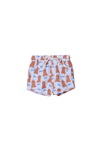 The Smocked Flamingo Apparel & Accessories French Knot Golden Doodle Short Set