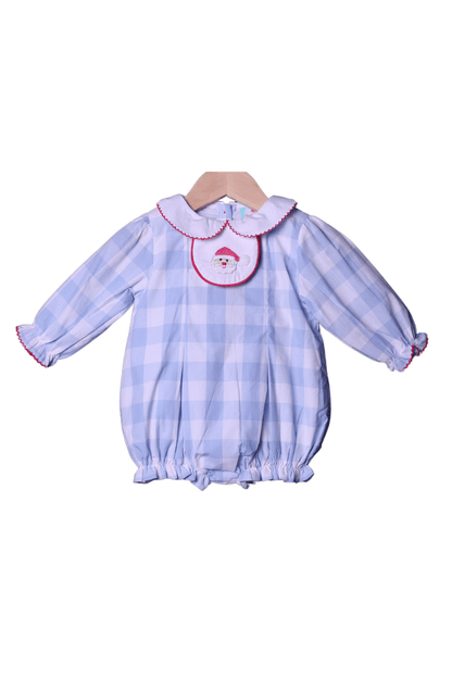 The Smocked Flamingo Apparel & Accessories 3-1 Interchangeable Holiday Blue/Pink Gingham Bubble