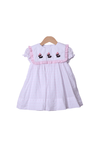 The Smocked Flamingo Apparel & Accessories 3 In 1 Interchangeable French Knot Fall Favorites Swiss Dot Dress