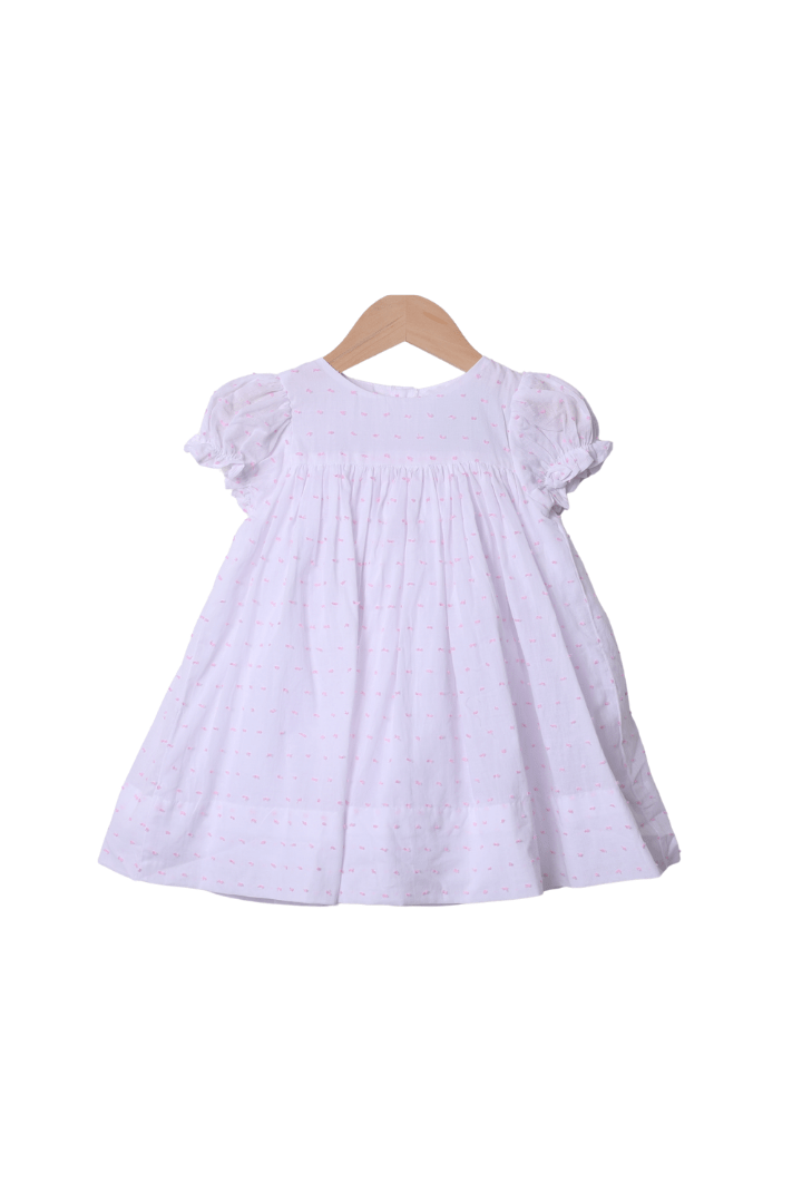 The Smocked Flamingo Apparel & Accessories 3 In 1 Interchangeable French Knot Fall Favorites Swiss Dot Dress