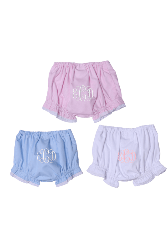 The Smocked Flamingo Apparel & Accessories 3 Pack Diaper Cover (Pink, Blue, White)