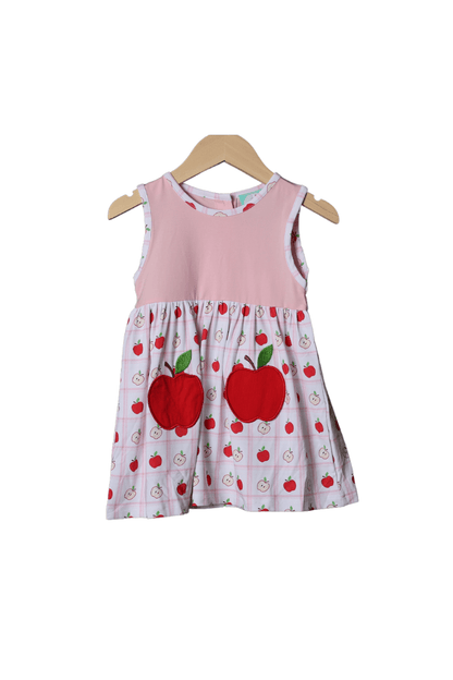 The Smocked Flamingo Apparel & Accessories A is for Apple Knit Dress