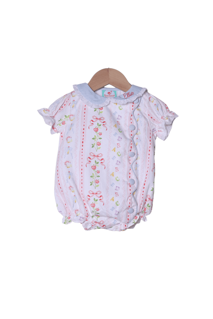 The Smocked Flamingo Apparel & Accessories ABC Apple Button Bubble