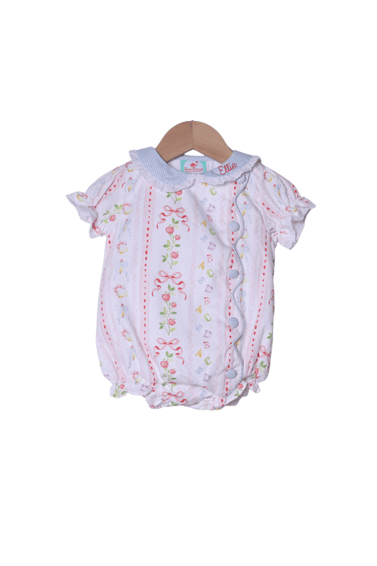 The Smocked Flamingo Apparel & Accessories ABC Apple Button Bubble