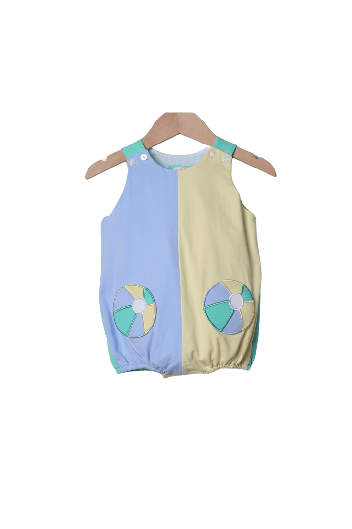 The Smocked Flamingo Apparel & Accessories Applique Beach Ball Color Block Bubble