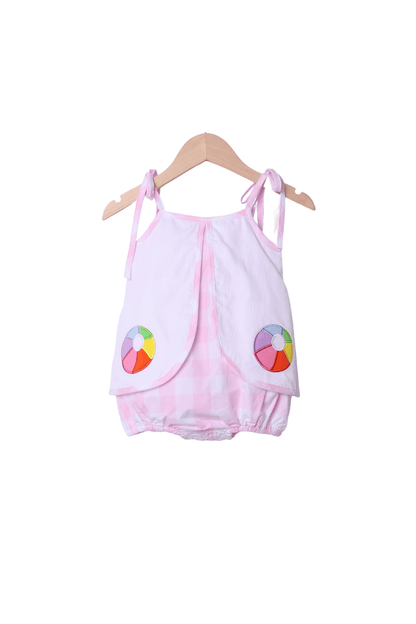The Smocked Flamingo Apparel & Accessories Applique Beach Ball Tie Bubble