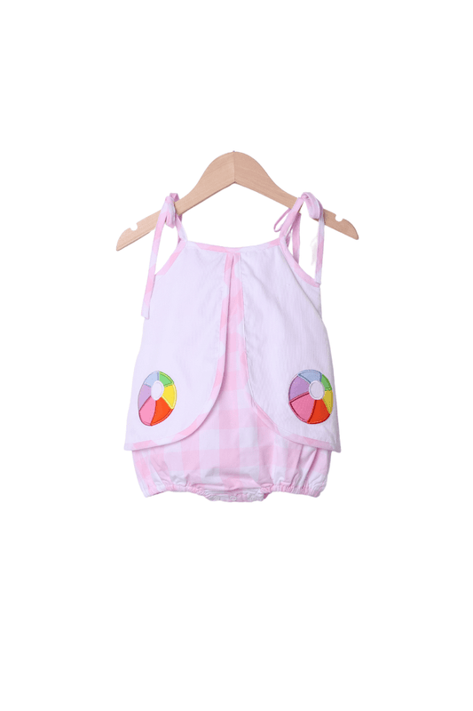 The Smocked Flamingo Apparel & Accessories Applique Beach Ball Tie Bubble