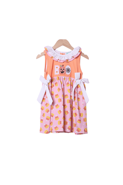 The Smocked Flamingo Apparel & Accessories Applique Boo Candy Corn Dress