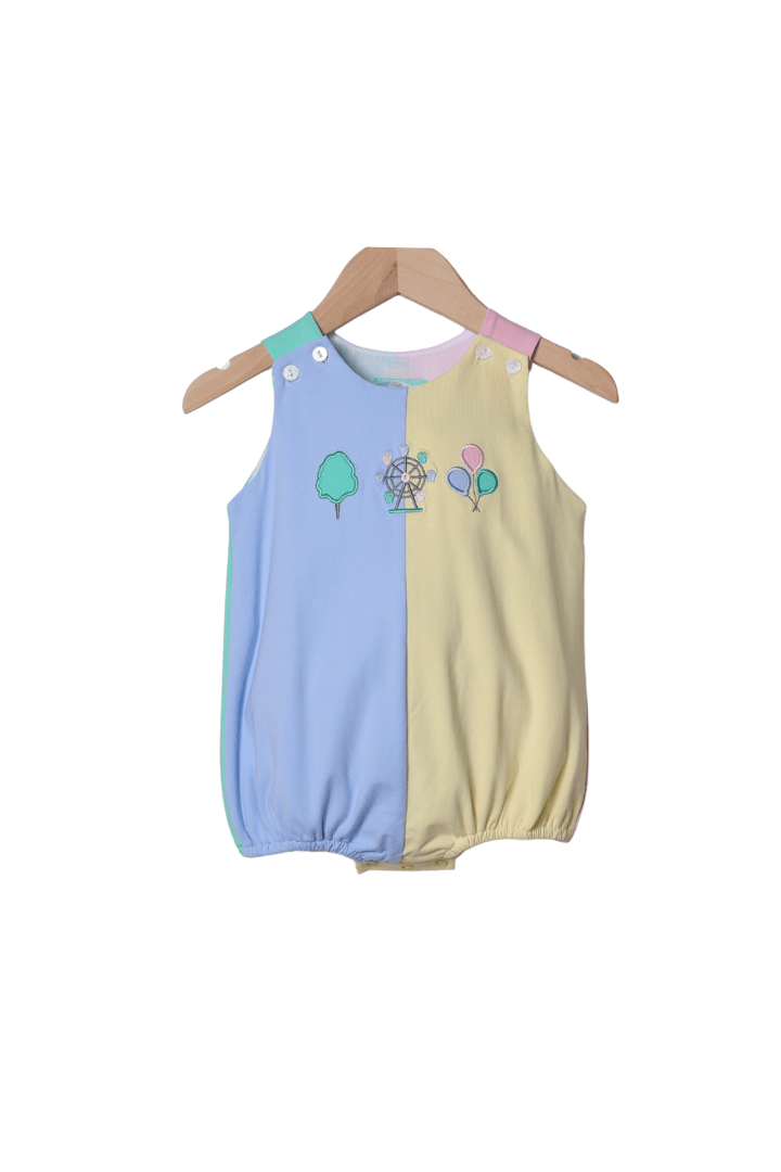 The Smocked Flamingo Apparel & Accessories Applique Ferris Wheel Fun Color Block Bubble