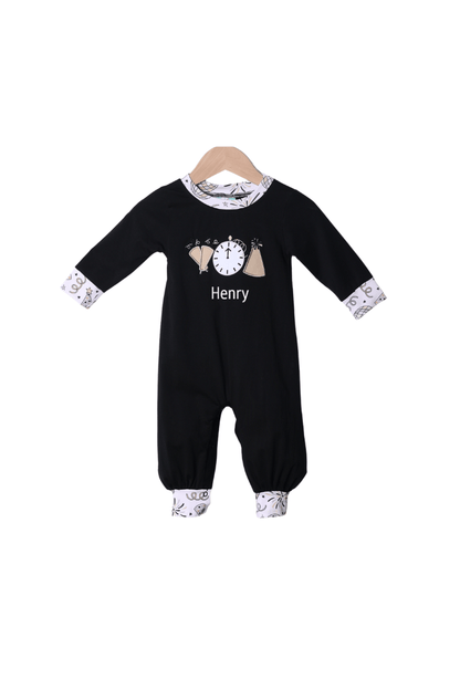 The Smocked Flamingo Apparel & Accessories Applique Happy New Year Romper