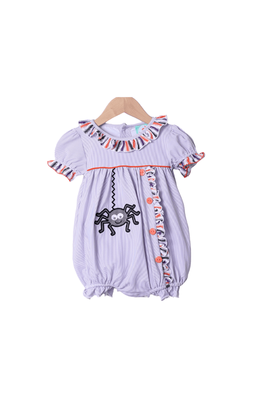 The Smocked Flamingo Apparel & Accessories Applique Lavender Spider Bubble