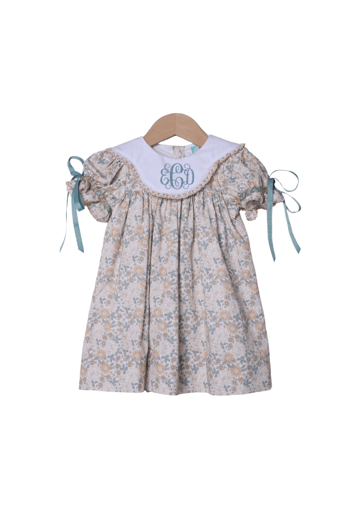 The Smocked Flamingo Apparel & Accessories Autumn Floral Bow Dress
