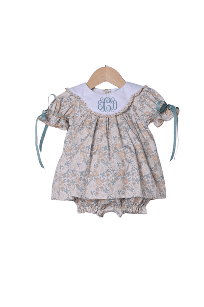 The Smocked Flamingo Apparel & Accessories Autumn Floral Bow Skirted Bubble