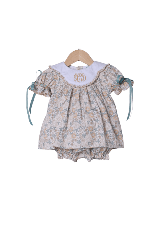 The Smocked Flamingo Apparel & Accessories Autumn Floral Bow Skirted Bubble