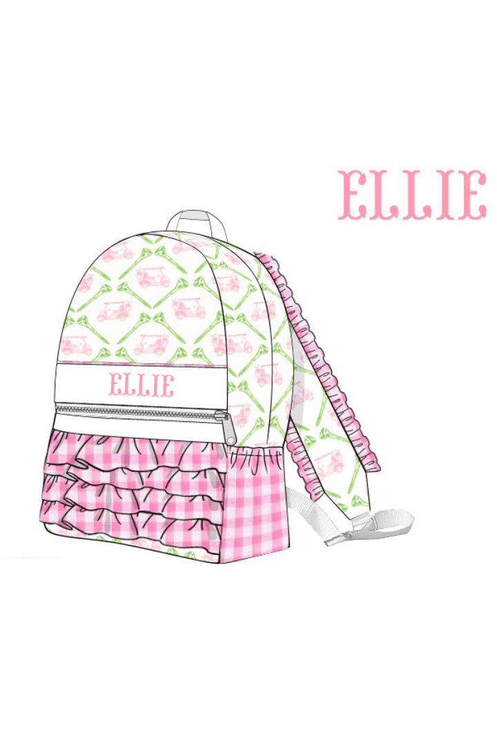 The Smocked Flamingo Apparel & Accessories Backpack Pre-Order Custom Smock Let's Golf Pink Lunch Box Luggage