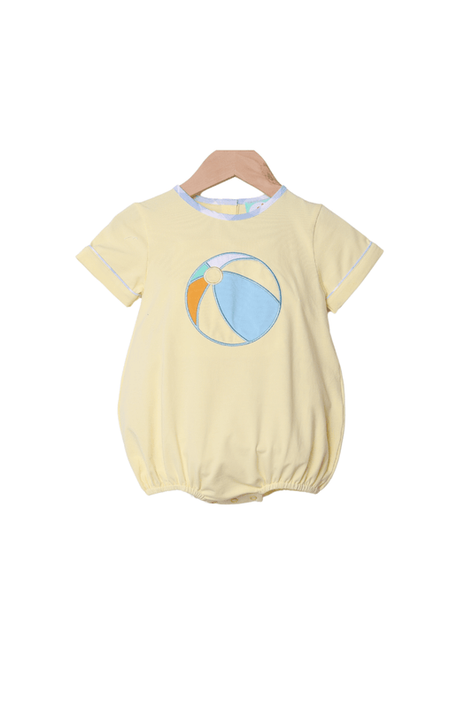 The Smocked Flamingo Apparel & Accessories Beach Ball Blue/Yellow Gingham Short Set