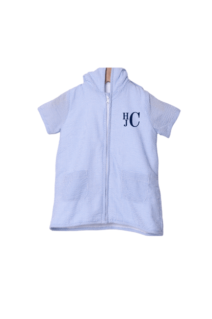 The Smocked Flamingo Apparel & Accessories Blue Gingham Cover-Up