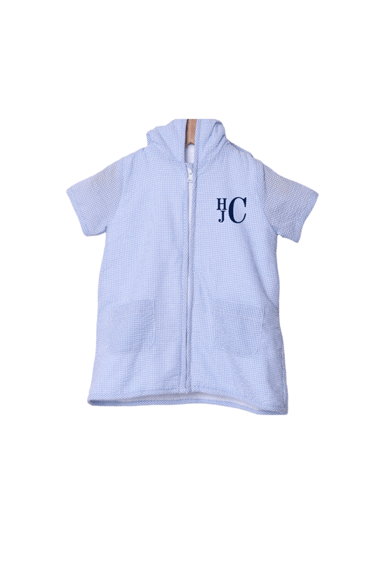The Smocked Flamingo Apparel & Accessories Blue Gingham Cover-Up