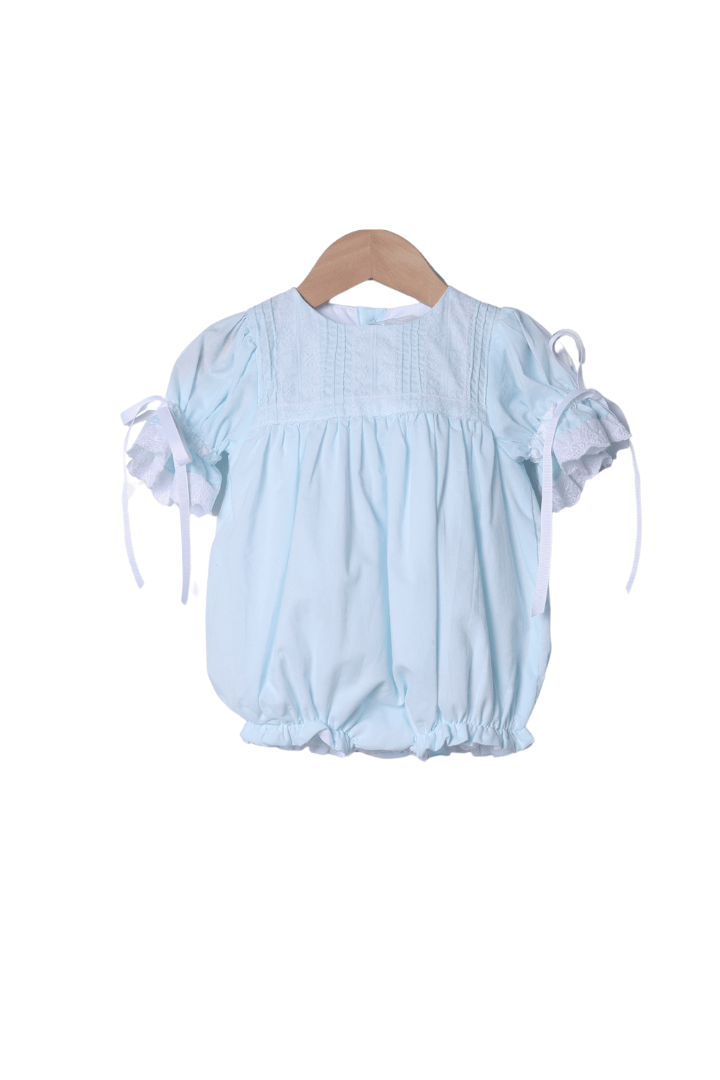 The Smocked Flamingo Apparel & Accessories Blue Lace Heirloom Bubble