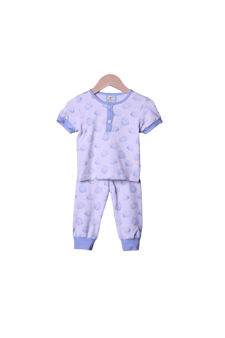 The Smocked Flamingo Apparel & Accessories Blue Pumpkin Pajamas