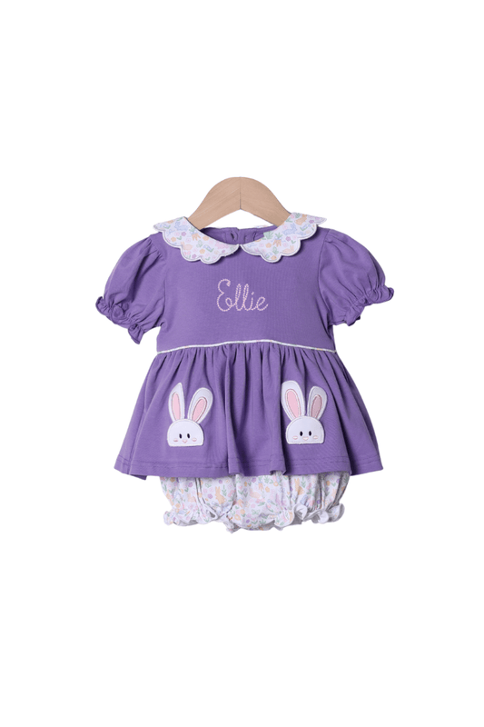 The Smocked Flamingo Apparel & Accessories Bunny Hop Floral Skirted Bubble