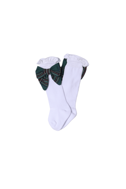 The Smocked Flamingo Apparel & Accessories Christmas Tartan Bow Socks