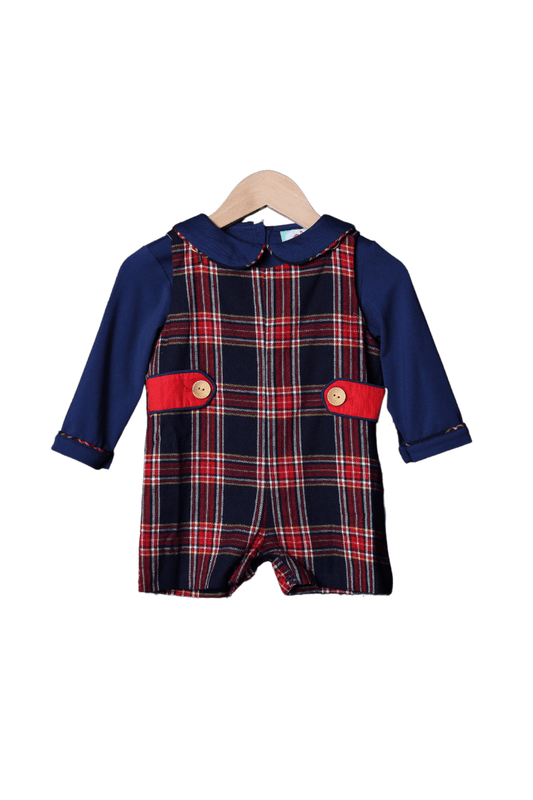 The Smocked Flamingo Apparel & Accessories Christmas Tartan Plaid Jon Jon Set