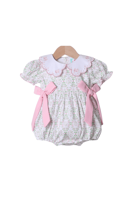 The Smocked Flamingo Apparel & Accessories Easter Floral Bow Bubble