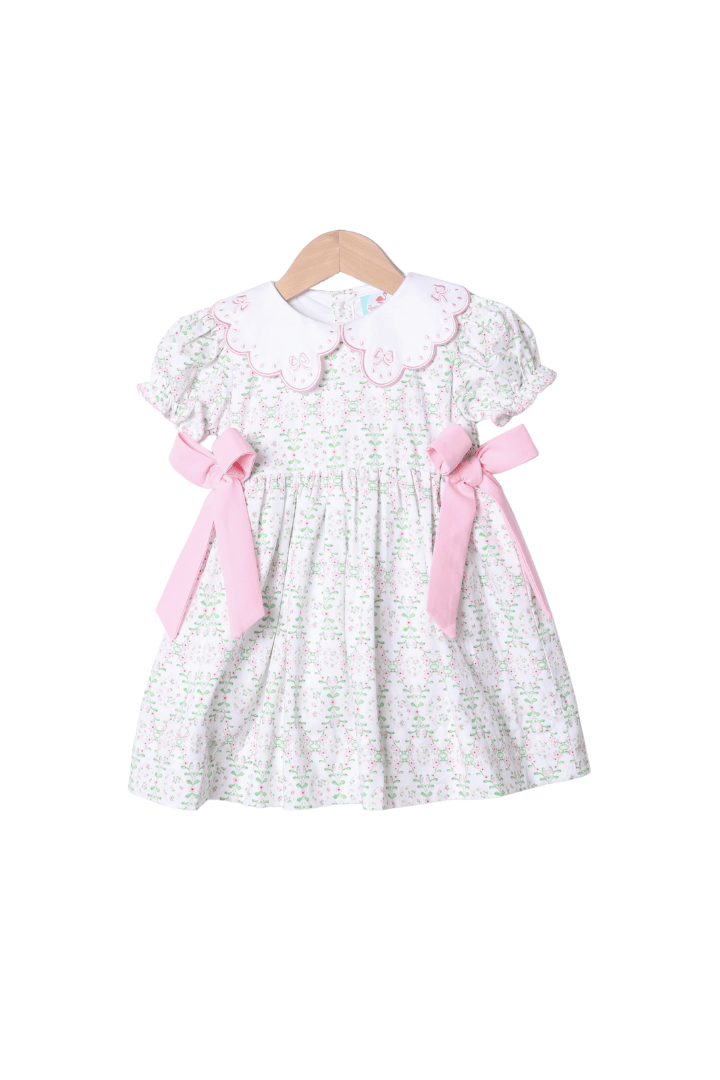 The Smocked Flamingo Apparel & Accessories Easter Floral Bow Dress
