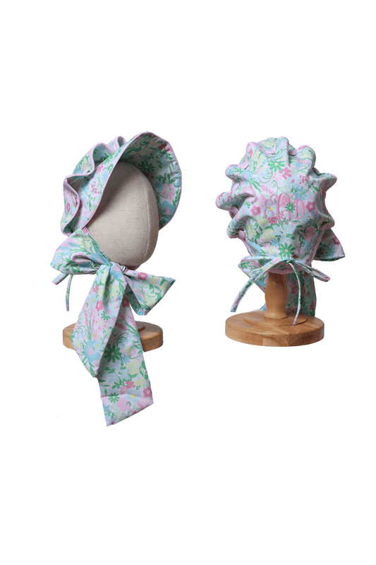 The Smocked Flamingo Apparel & Accessories Ellie Floral Bonnet