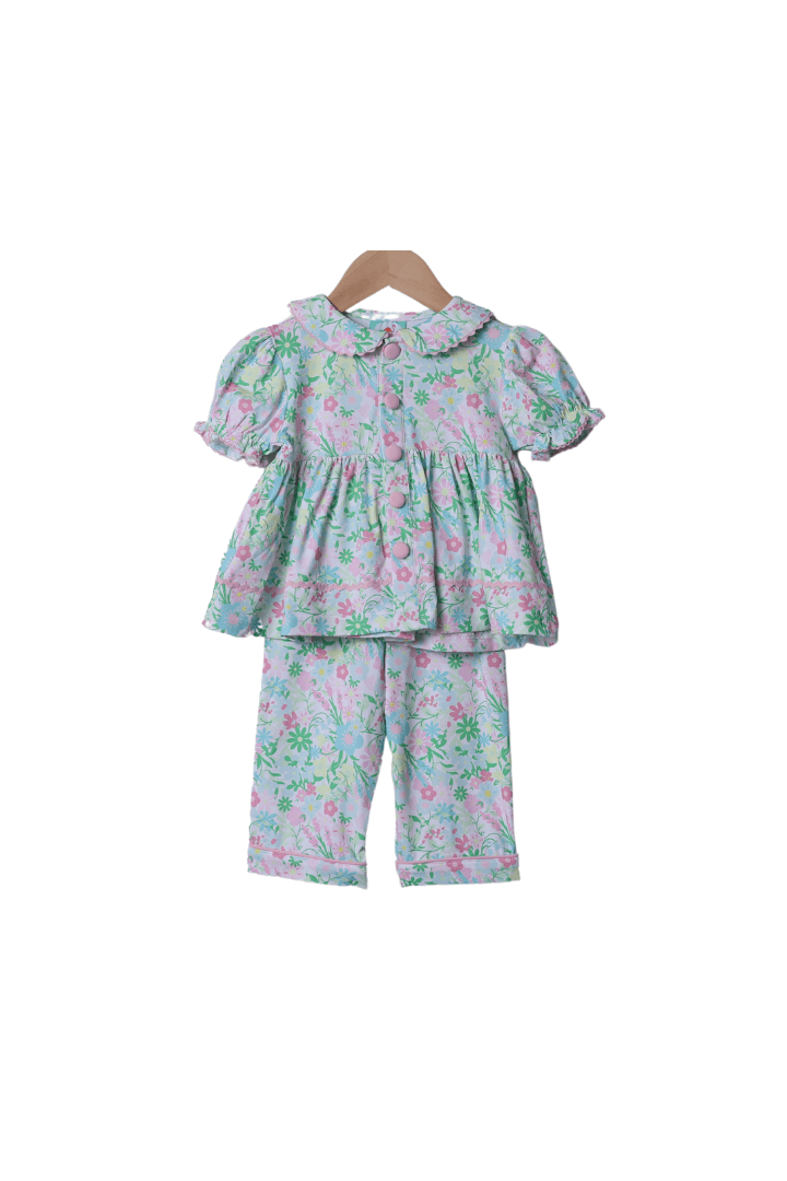 The Smocked Flamingo Apparel & Accessories Ellie Floral Pajama Set
