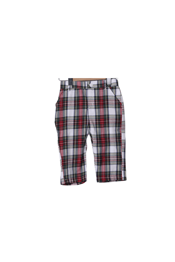 The Smocked Flamingo Apparel & Accessories Embroidered Nutcracker Tartan Plaid Pant Set