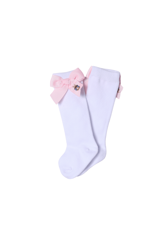 The Smocked Flamingo Apparel & Accessories Embroidered Peter Rabbit Pink Bow Socks