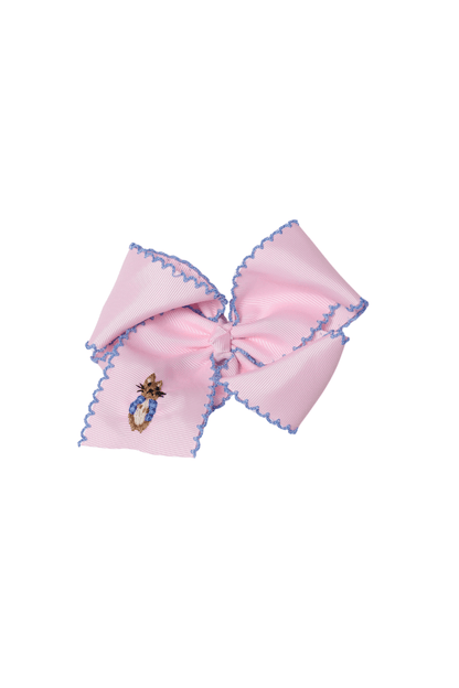 The Smocked Flamingo Apparel & Accessories Embroidered Pink Peter Rabbit Grosgrain Bow