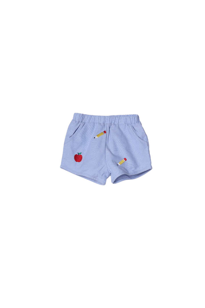 The Smocked Flamingo Apparel & Accessories Embroidered School Days Polo Short Set
