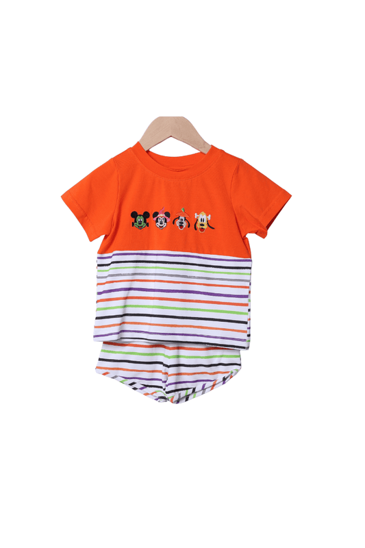 The Smocked Flamingo Apparel & Accessories Embroidered Spook Squad Short Short Set