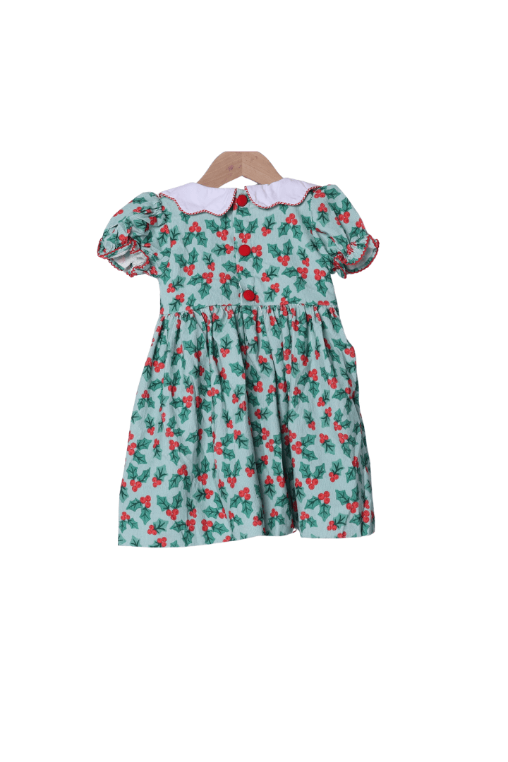 The Smocked Flamingo Apparel & Accessories Embroidered Sweet Scalloped Holly Dress