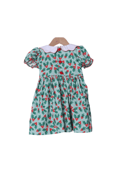 The Smocked Flamingo Apparel & Accessories Embroidered Sweet Scalloped Holly Dress