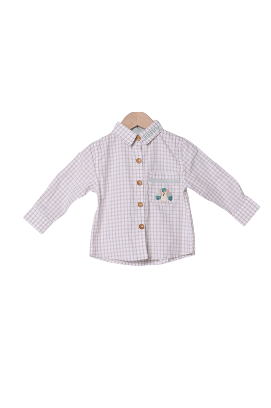 The Smocked Flamingo Apparel & Accessories Embroidered Turkey Button Down Shirt
