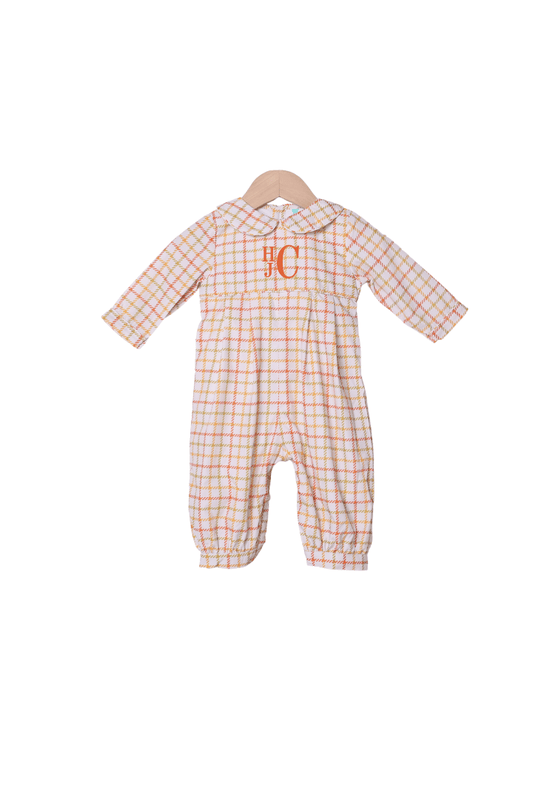 The Smocked Flamingo Apparel & Accessories Fall Plaid Romper